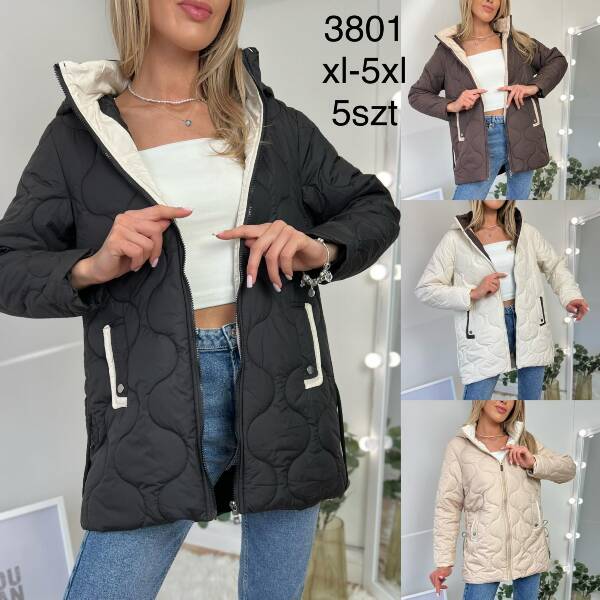 Kurtki damskie duże rozmiary Roz 3XL-7XL, 1 Kolor Paczka 5 szt